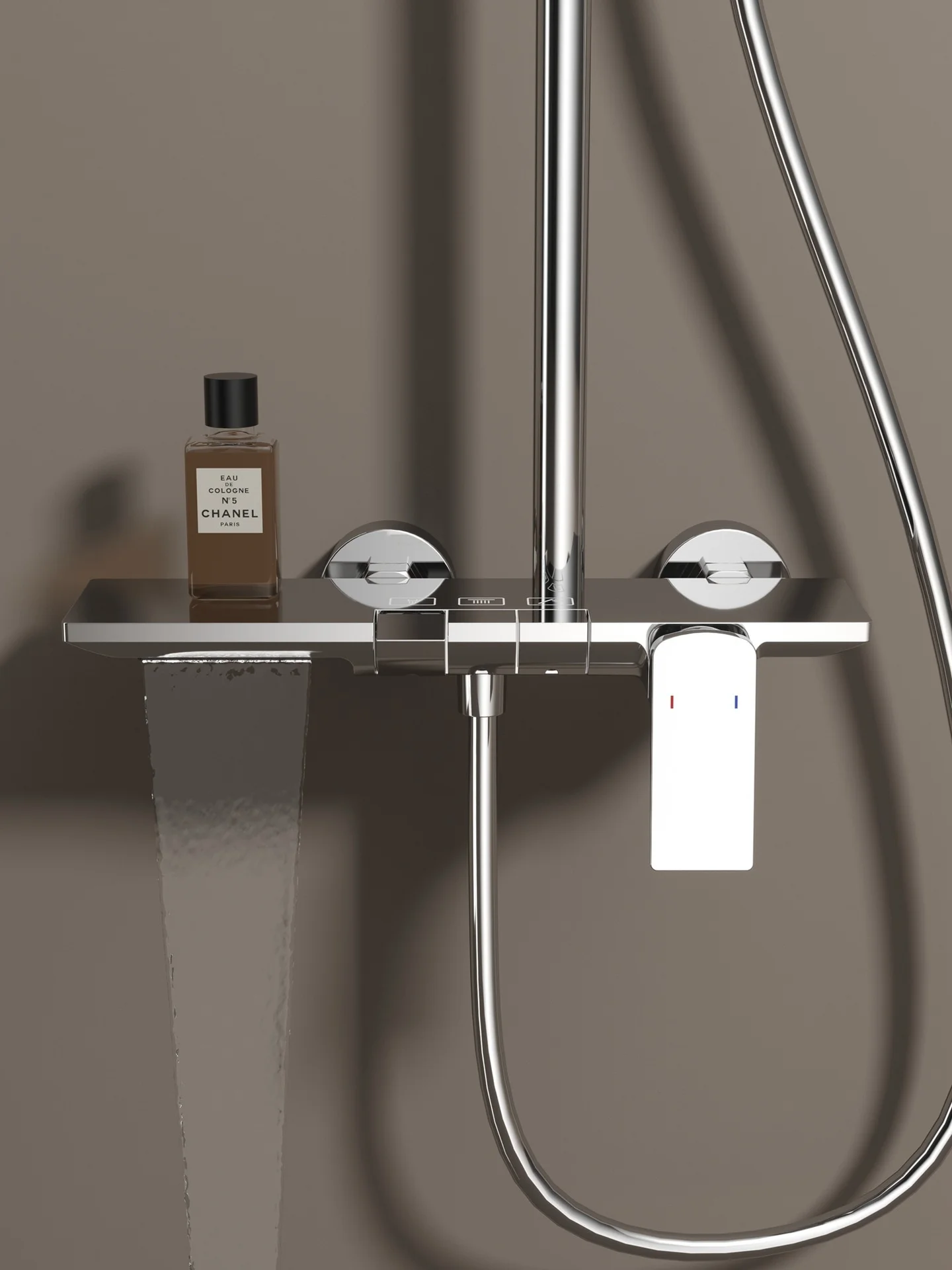 Gold Bathroom Shower Set Multifunctional Household Piano Button Rainfall Hotel Apartment Bathtub Pressurize Shower System Set