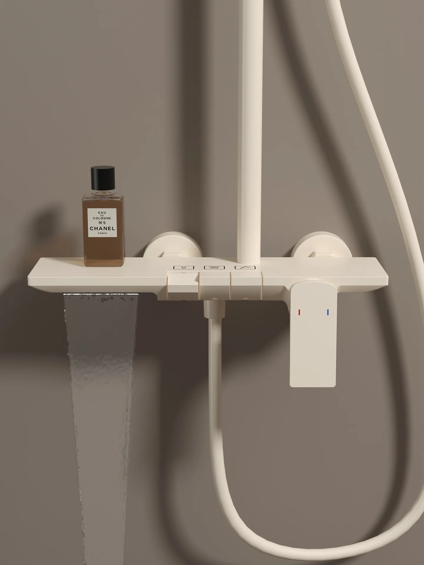 Gold Bathroom Shower Set Multifunctional Household Piano Button Rainfall Hotel Apartment Bathtub Pressurize Shower System Set