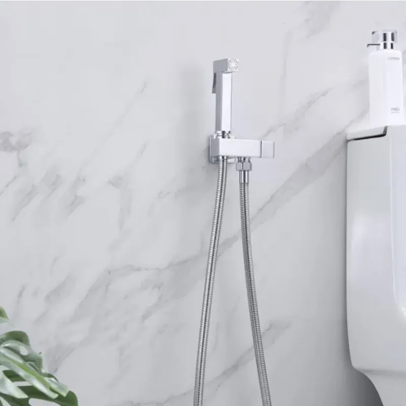 Gold/Gun Grey Handheld Toilet Bidet Sprayer Hygienic Set