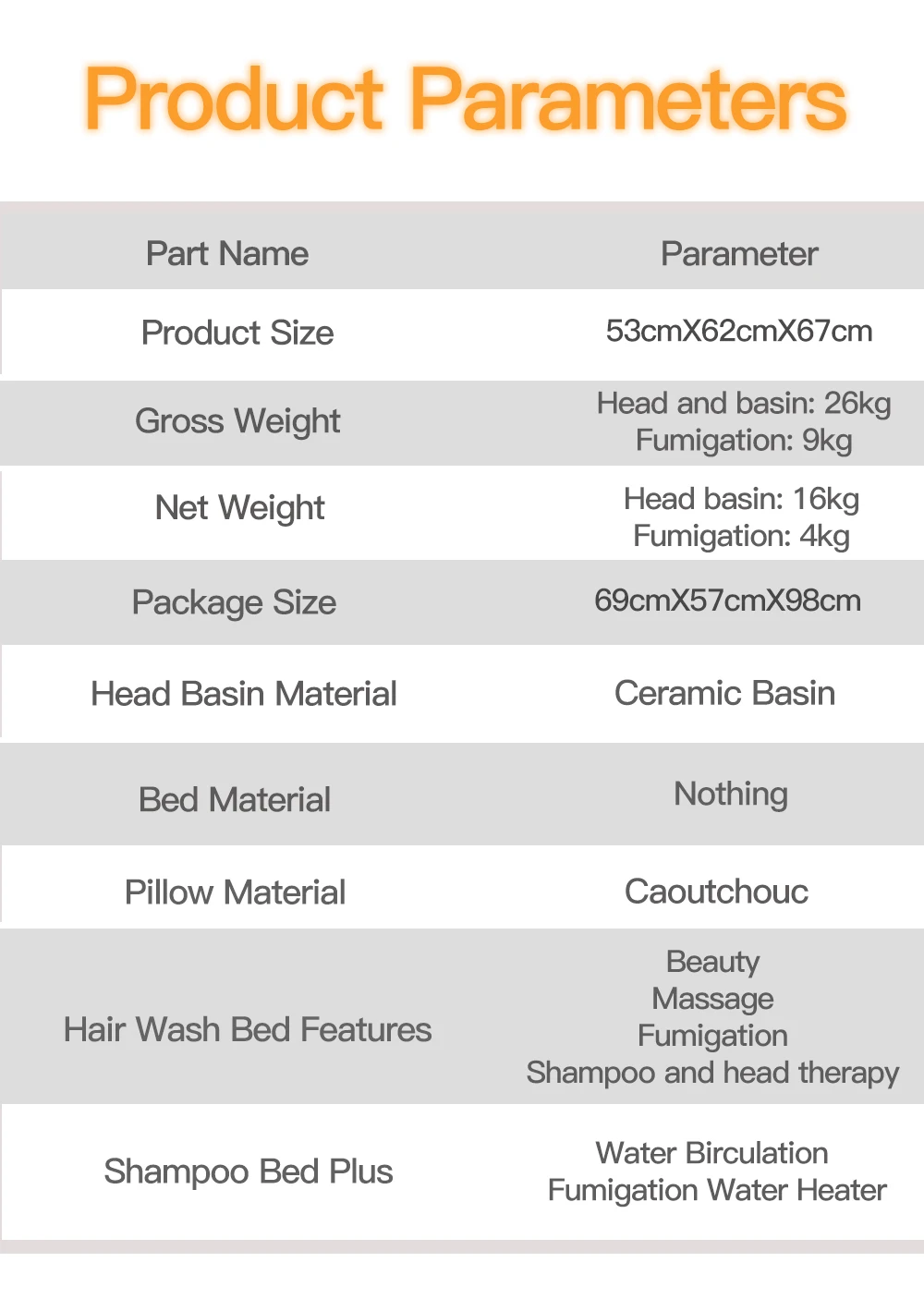 Head SPA Shampoo Basin for Hair Salon, Portable 60L Water Storage Capacity can Heated and Moved