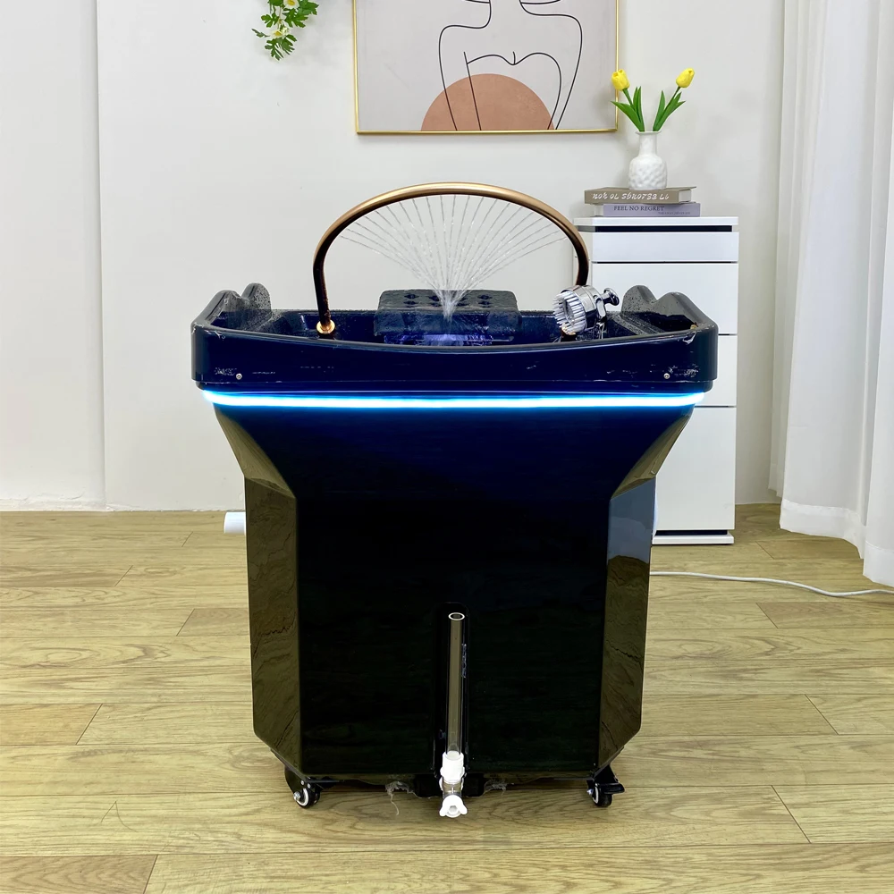 Head SPA Shampoo Basin for Hair Salon, Portable 60L Water Storage Capacity can Heated and Moved