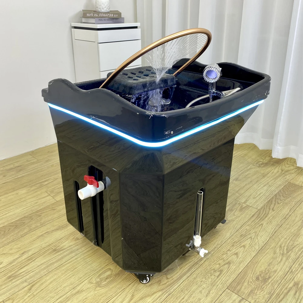 Head SPA Shampoo Basin for Hair Salon, Portable 60L Water Storage Capacity can Heated and Moved