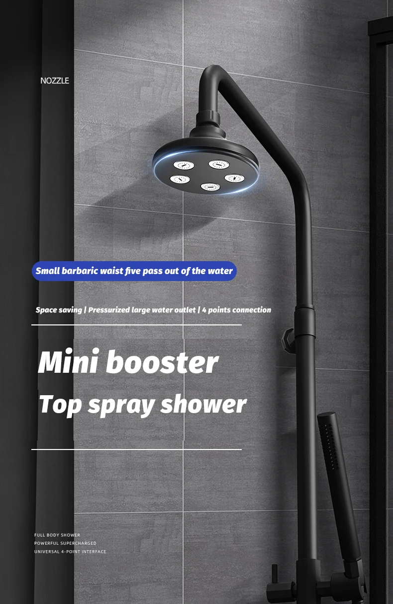 High Pressure Rainshower Head Magic Water Flow Rainfall Shower Head Mini Top Spray Water- Saving Shower Bathroom Accessories