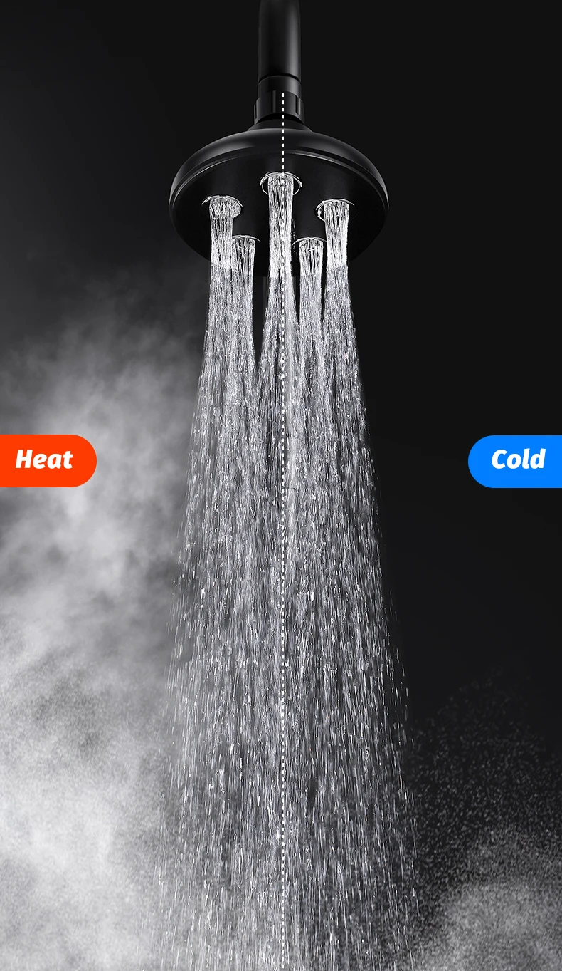 High Pressure Rainshower Head Magic Water Flow Rainfall Shower Head Mini Top Spray Water- Saving Shower Bathroom Accessories