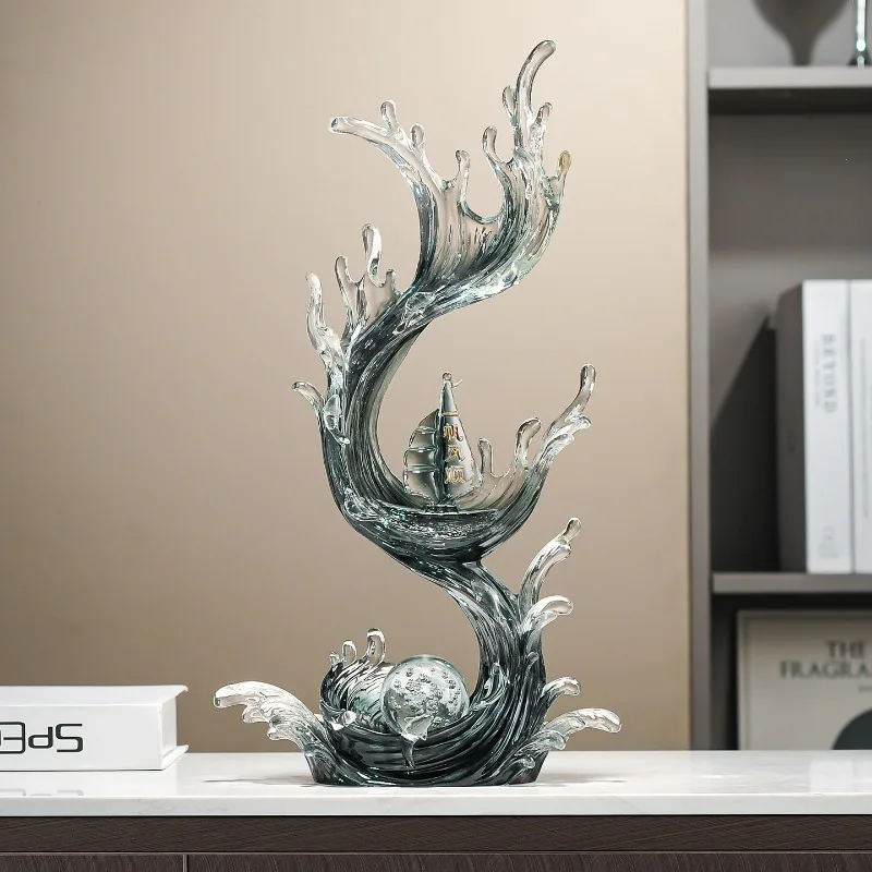 Home Decor Wind Water Rising Art Sculpture Decoration FIGURINES & MINIATURES Home Decor Wind Water Rising Art Sculpture Decoration FIGURINES & MINIATURES