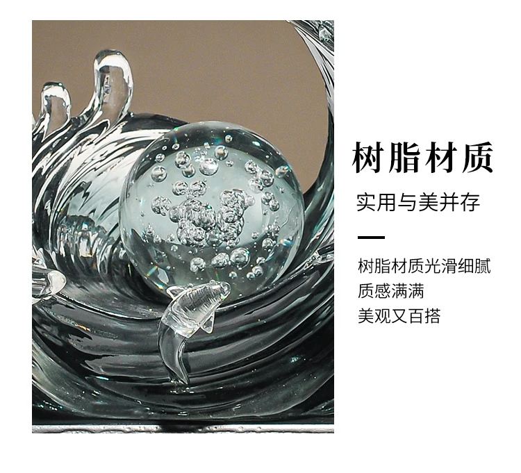 Home Decor Wind Water Rising Art Sculpture Decoration