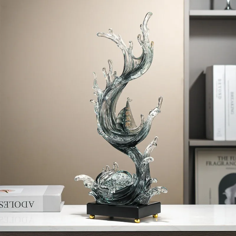 Home Decor Wind Water Rising Art Sculpture Decoration FIGURINES & MINIATURES Home Decor Wind Water Rising Art Sculpture Decoration FIGURINES & MINIATURES