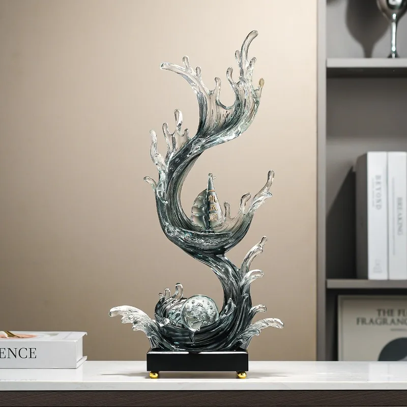 Home Decor Wind Water Rising Art Sculpture Decoration FIGURINES & MINIATURES Home Decor Wind Water Rising Art Sculpture Decoration FIGURINES & MINIATURES