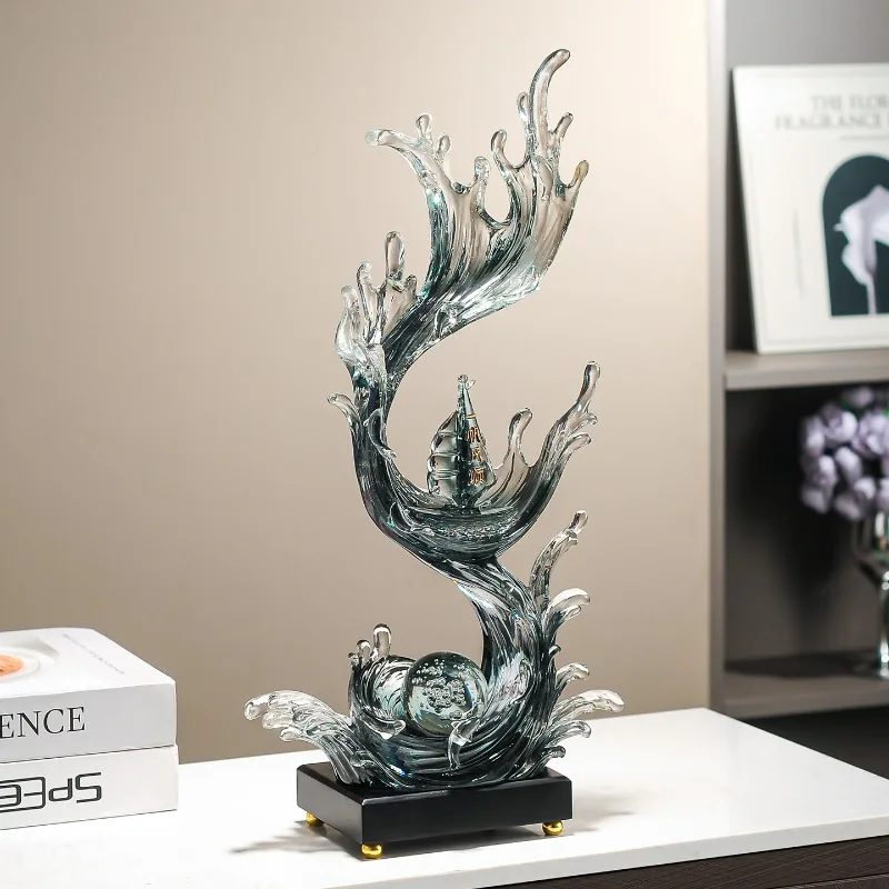 Home Decor Wind Water Rising Art Sculpture Decoration FIGURINES & MINIATURES Home Decor Wind Water Rising Art Sculpture Decoration FIGURINES & MINIATURES
