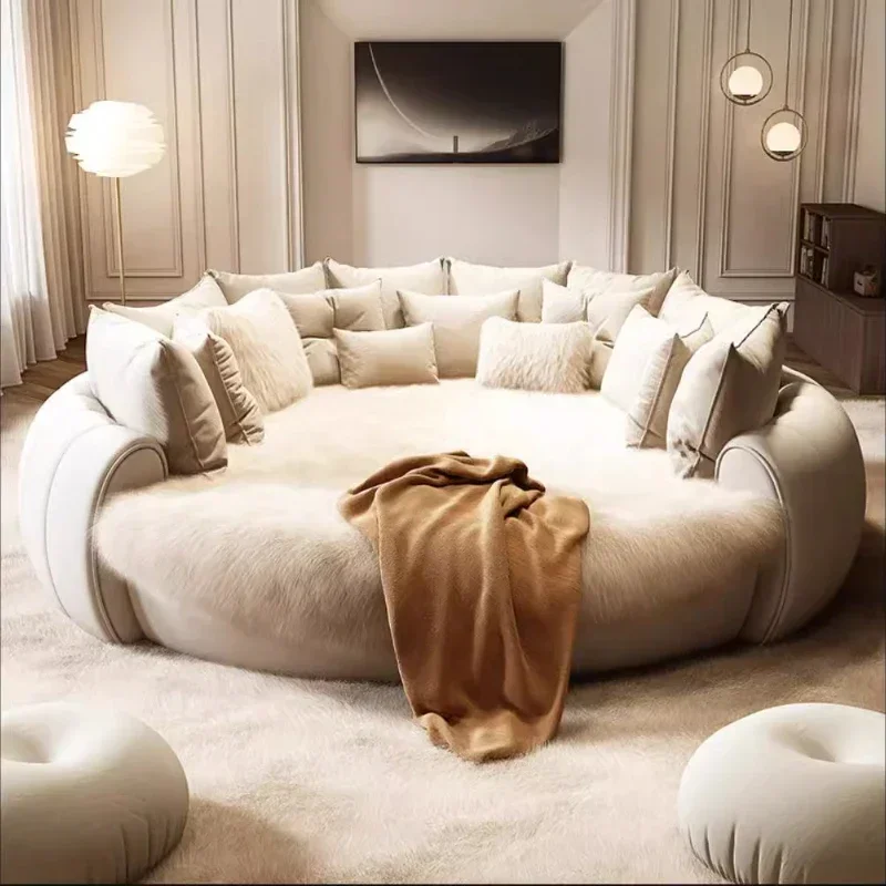 Italian Light Luxury Round Bed MODERN FURNITURES Italian Light Luxury Round Bed MODERN FURNITURES