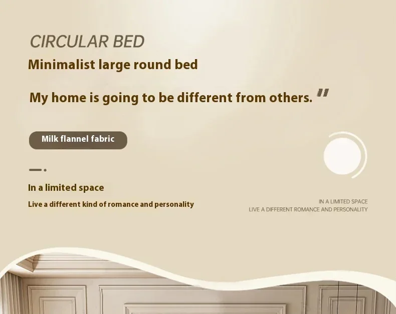 Italian Light Luxury Round Bed