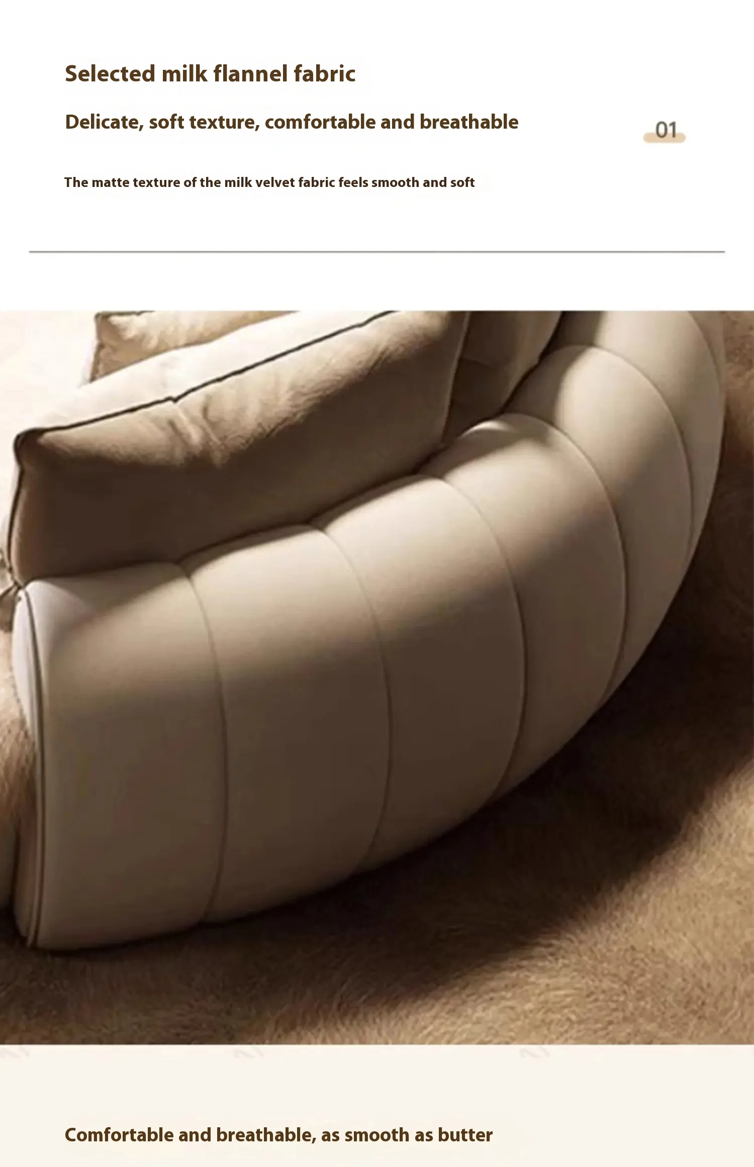 Italian Light Luxury Round Bed