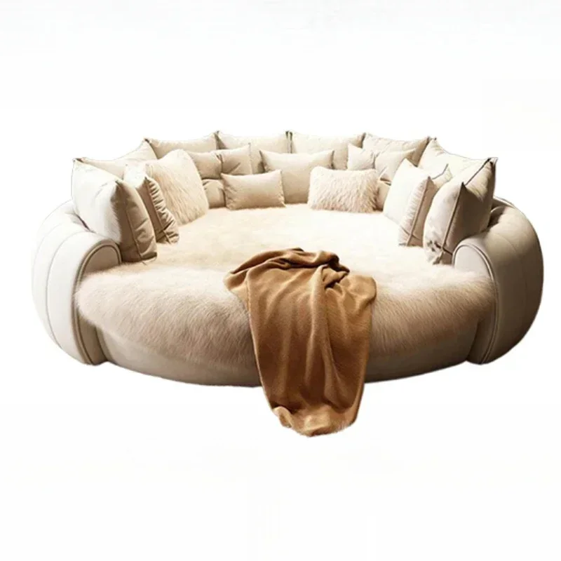 Italian Light Luxury Round Bed MODERN FURNITURES Italian Light Luxury Round Bed MODERN FURNITURES