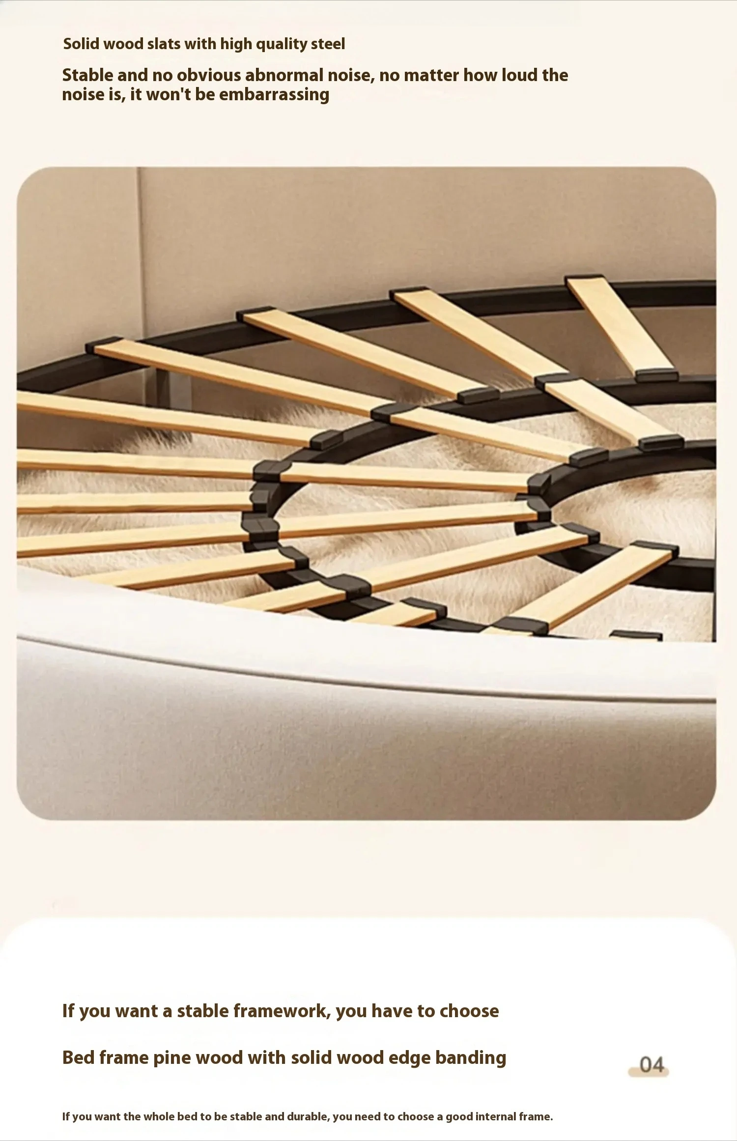 Italian Light Luxury Round Bed