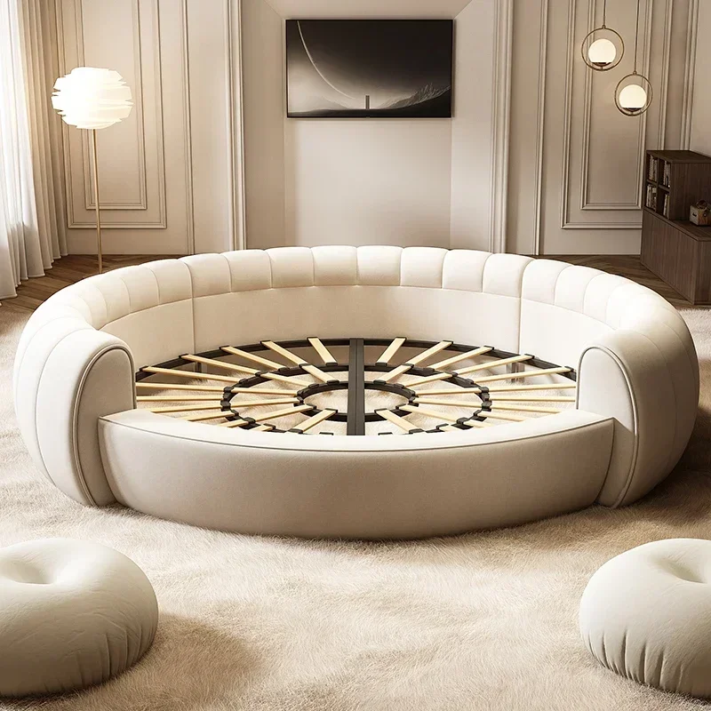 Italian Light Luxury Round Bed MODERN FURNITURES Italian Light Luxury Round Bed MODERN FURNITURES
