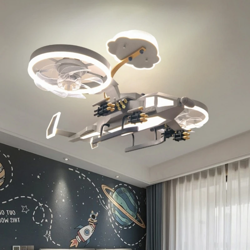 Kids Plane Ceiling Fan With Lights For Bedroom Study Kindergarten LIGHTING Kids Plane Ceiling Fan With Lights For Bedroom Study Kindergarten LIGHTING
