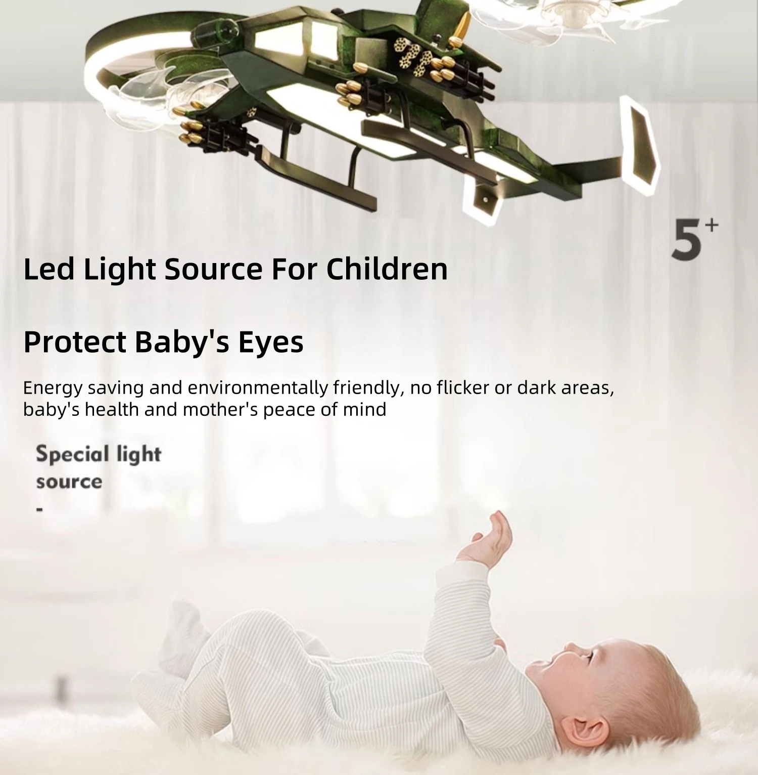 Kids Plane Ceiling Fan With Lights For Bedroom Study Kindergarten Kids Plane Ceiling Fan With Lights For Bedroom Study Kindergarten