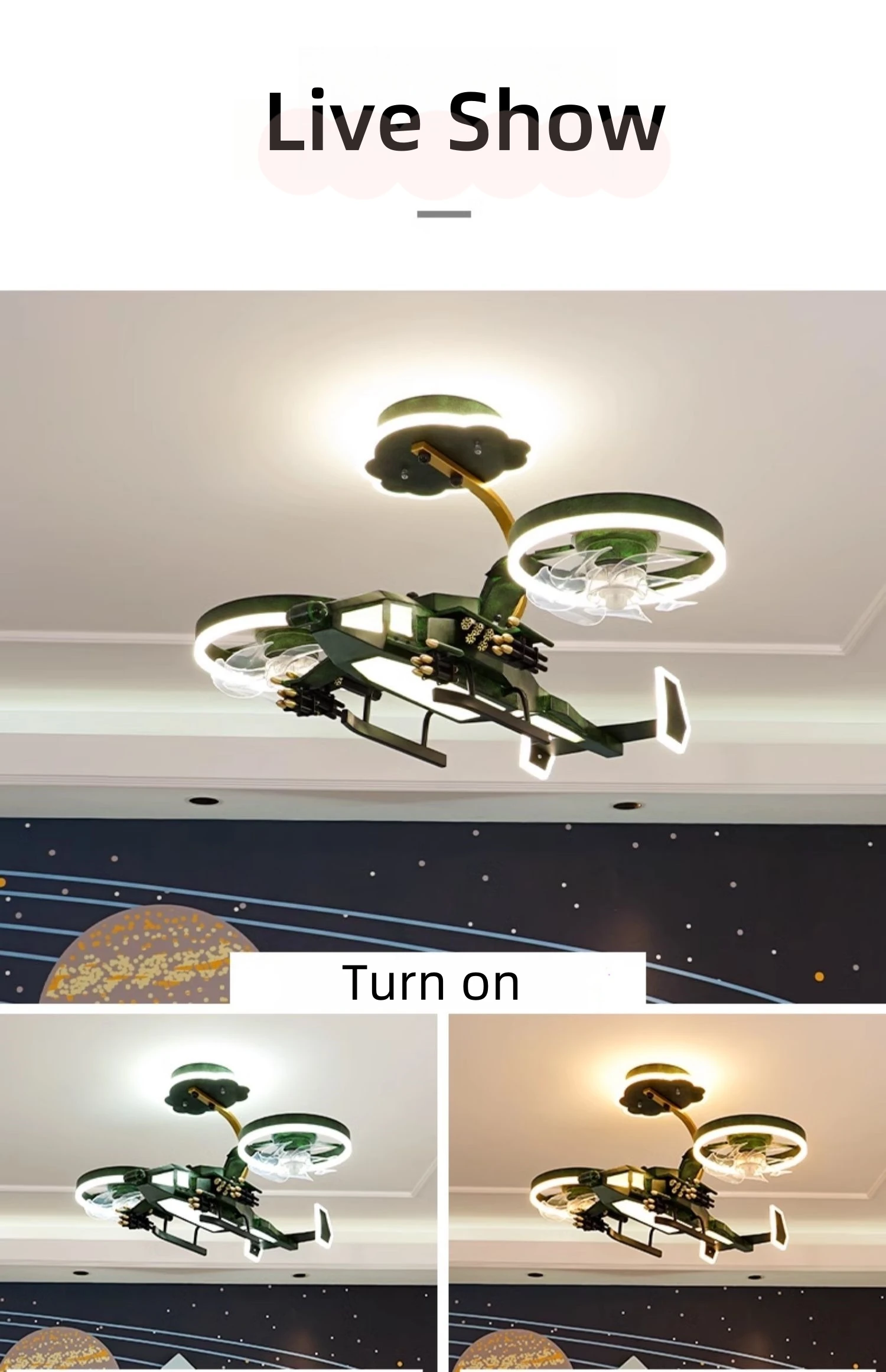Kids Plane Ceiling Fan With Lights For Bedroom Study Kindergarten Kids Plane Ceiling Fan With Lights For Bedroom Study Kindergarten