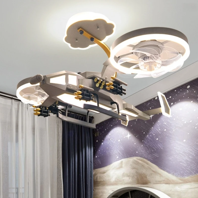 Kids Plane Ceiling Fan With Lights For Bedroom Study Kindergarten LIGHTING Kids Plane Ceiling Fan With Lights For Bedroom Study Kindergarten LIGHTING