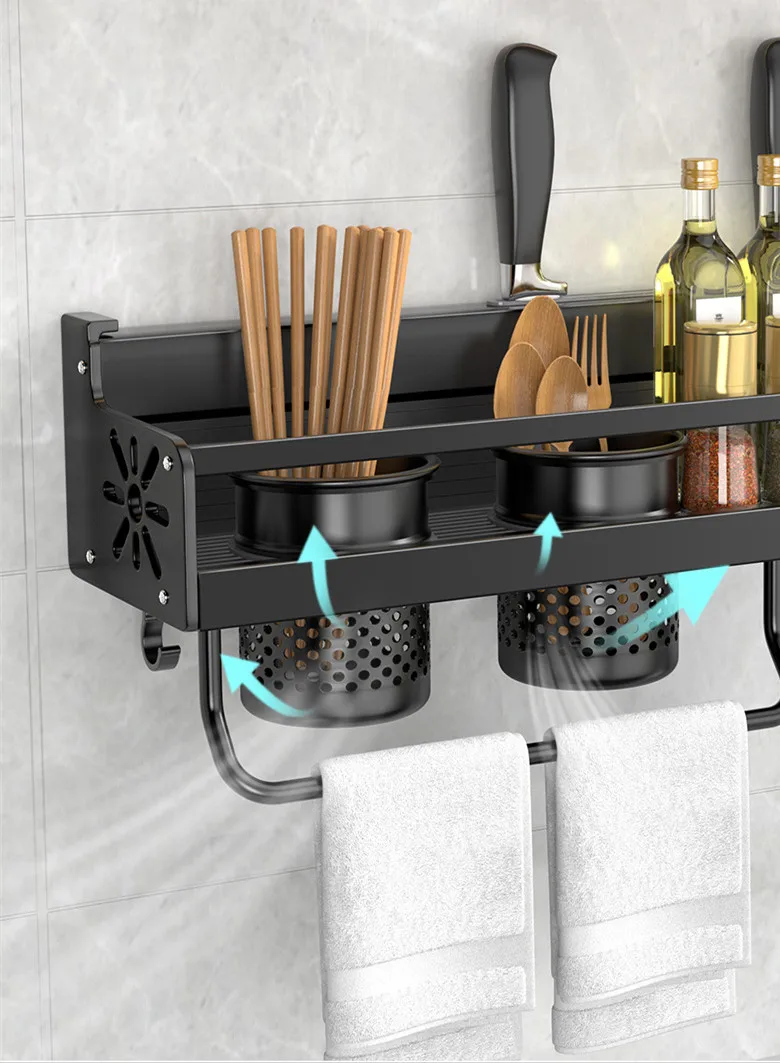 Kitchen Spice Storage Knives Holder Knife Stand Spice Rack Organizer