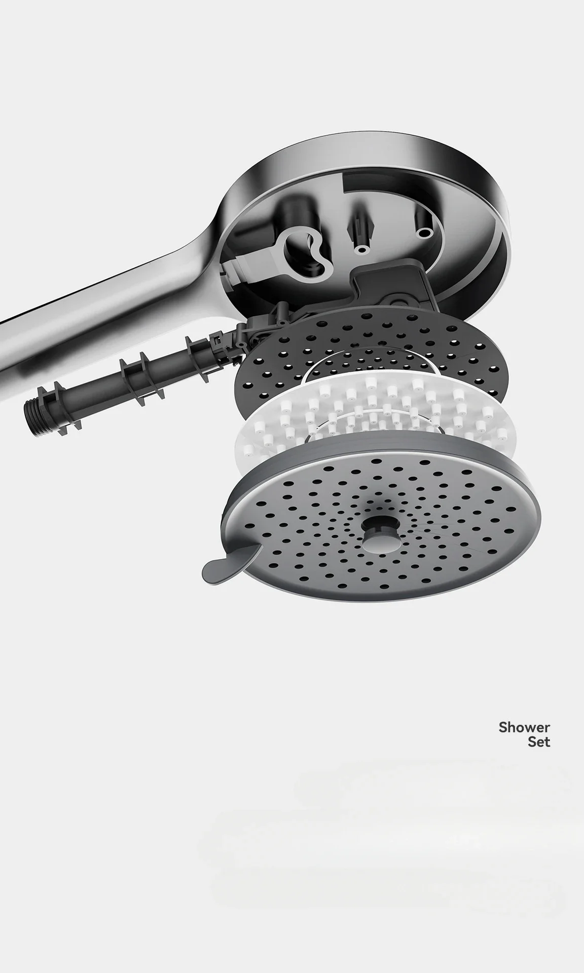 Knob Type Three Ways Water Outlet Sunflower Shower System Wall Mounted Bathroom Shower Faucet Set Rainlfall Bathroom Shower Set