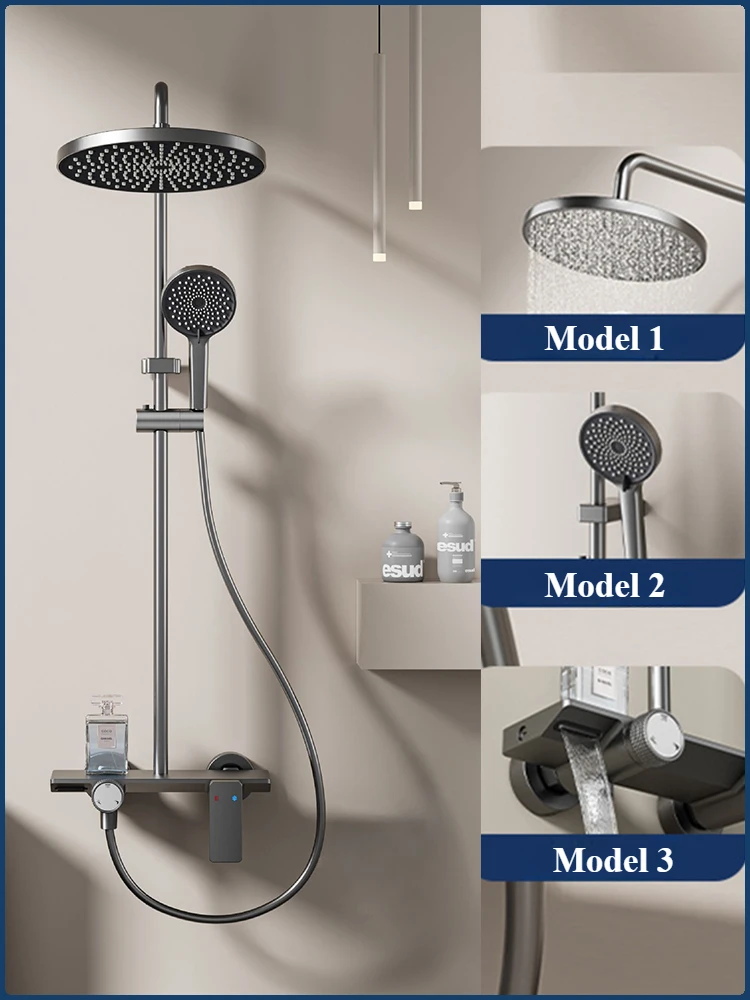 Knob Type Three Ways Water Outlet Sunflower Shower System Wall Mounted Bathroom Shower Faucet Set Rainlfall Bathroom Shower Set Knob Type Three Ways Water Outlet Sunflower Shower System Wall Mounted Bathroom Shower Faucet Set Rainlfall Bathroom Shower Set