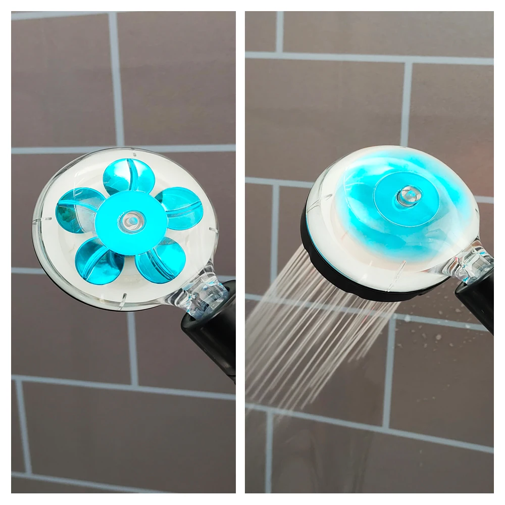 LED Digital Temperature Display Pressurized Shower Head With Fan Colorful High Pressure Large Flow One-Key Stop Handheld Shower LED Digital Temperature Display Pressurized Shower Head With Fan Colorful High Pressure Large Flow One-Key Stop Handheld Shower