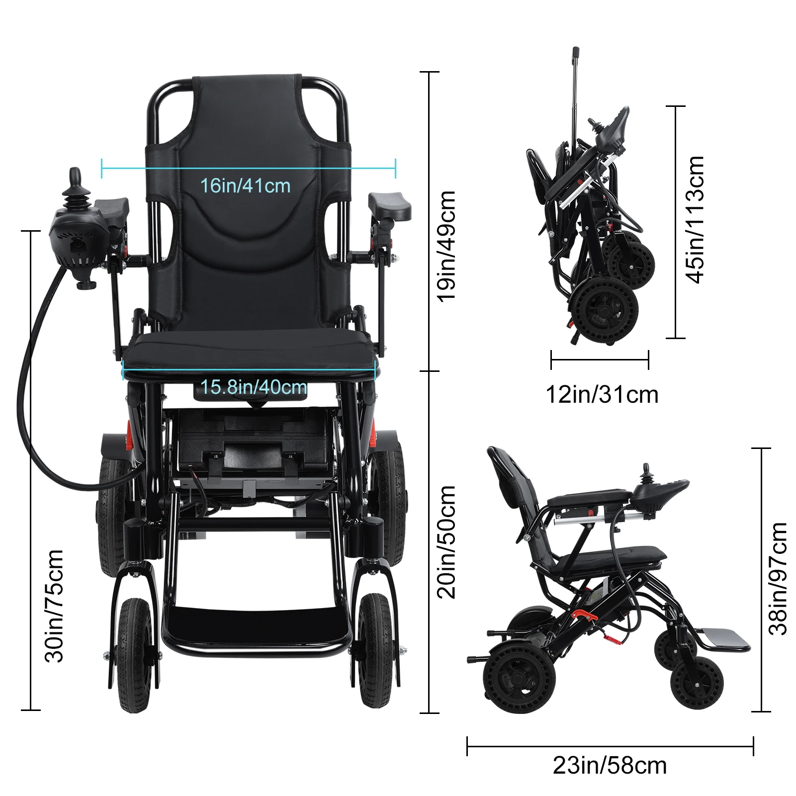 Lightweight Electric Wheelchair for Adults