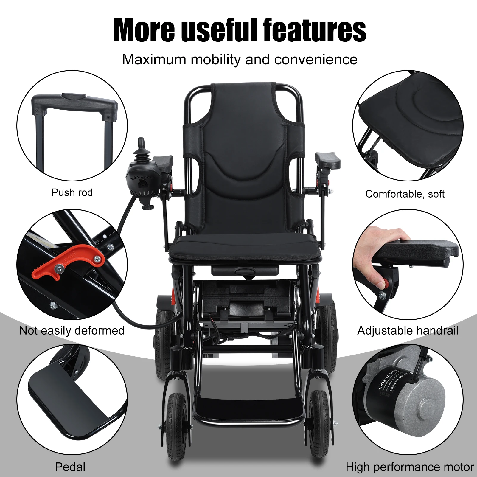 Lightweight Electric Wheelchair for Adults