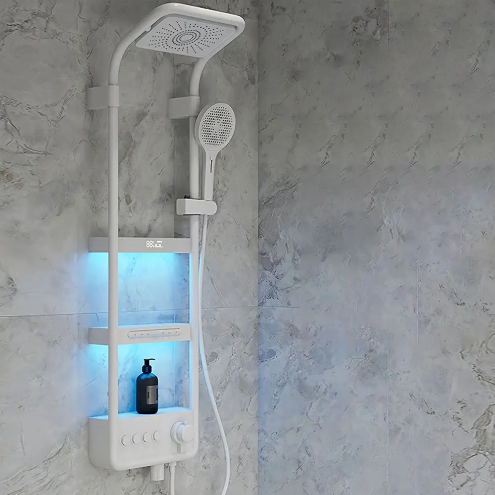 Luxury Smart Bathroom Fuacet Shower System LED Digital Display Thermostatic Mixer Shower Panel SPA Massage Back Spray Shower Set Luxury Smart Bathroom Fuacet Shower System LED Digital Display Thermostatic Mixer Shower Panel SPA Massage Back Spray Shower Set