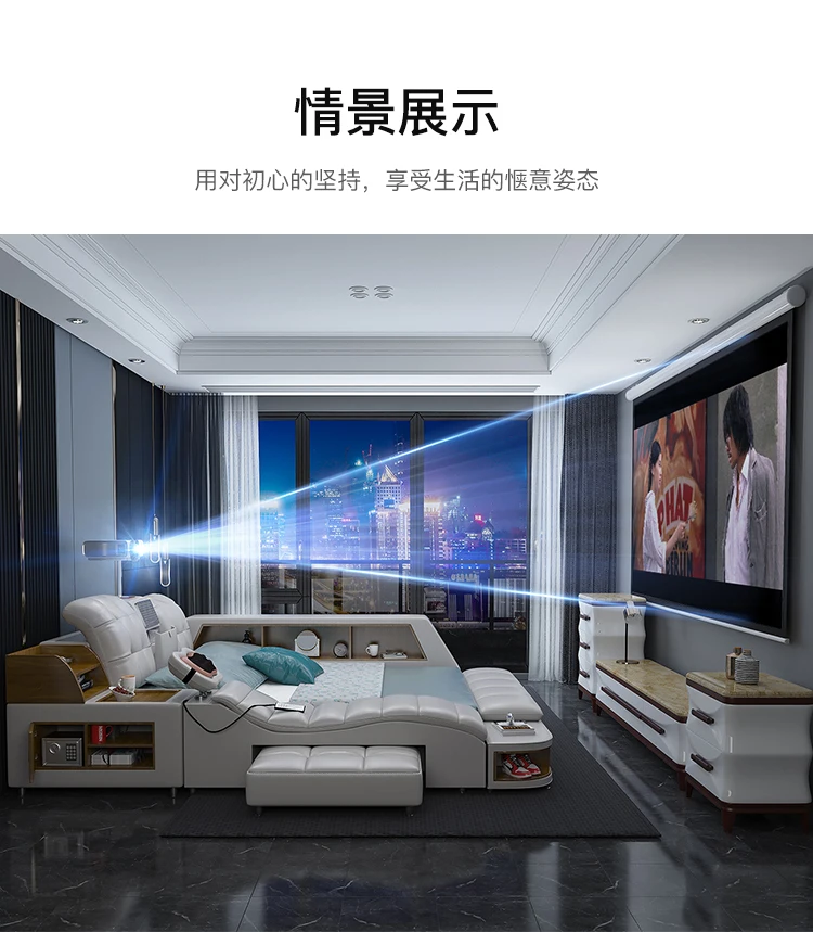 Massage Smart Bed Luxury Double Bedroom King Size Design Sleeping Massage Bed Wooden Simple Letto Matrimoniale Hotel Furniture Massage Smart Bed Luxury Double Bedroom King Size Design Sleeping Massage Bed Wooden Simple Letto Matrimoniale Hotel Furniture