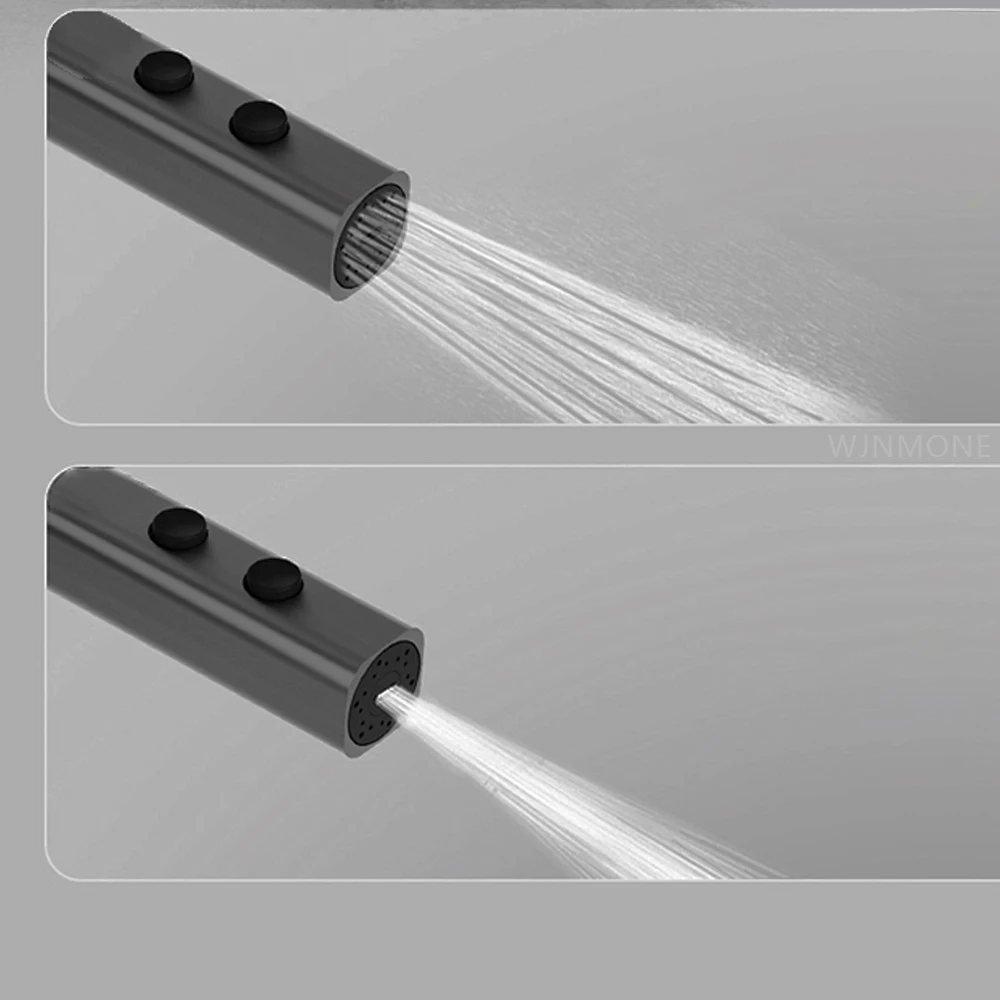 Modern Bathroom Faucet Set Wall Mounted LED Display Rain Shower System Bathtub Hot and Cold Mixer Crane Gun Gray Shower Full Set