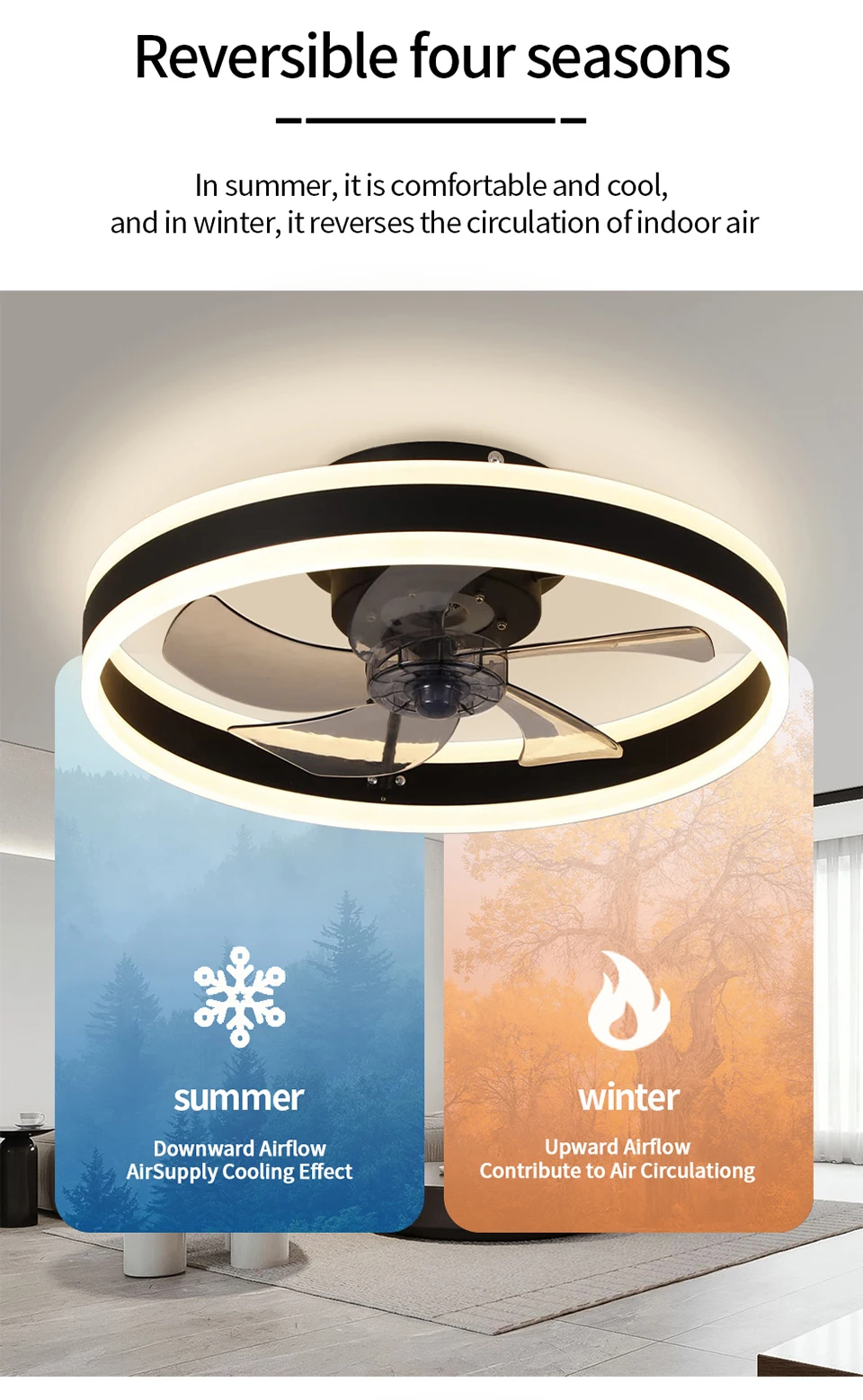 Modern Ceiling Fan (With Lighting) Silent LED Dimmable Ceiling Fan (With Remote Control) for Bedroom Study Dining Room,