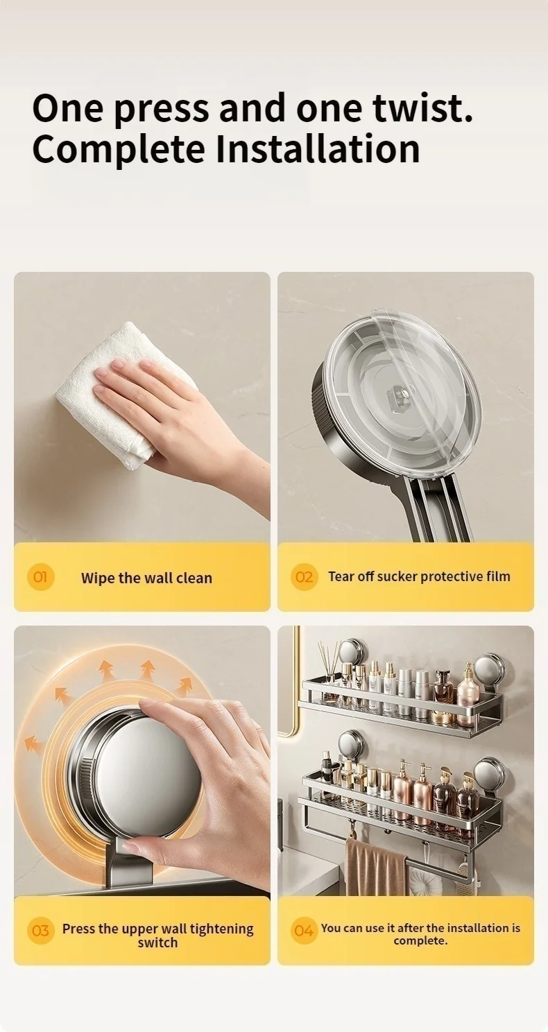 No Drill Suction Cup Bathroom Storage Shelf Storage Shelf Bathroom Wall Hanging Vanity Toilet Triangle Basket R No Drill Suction Cup Bathroom Storage Shelf Storage Shelf Bathroom Wall Hanging Vanity Toilet Triangle Basket R