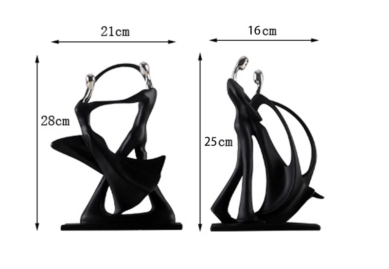 Nordic Art Dancing Couple Resin Figure