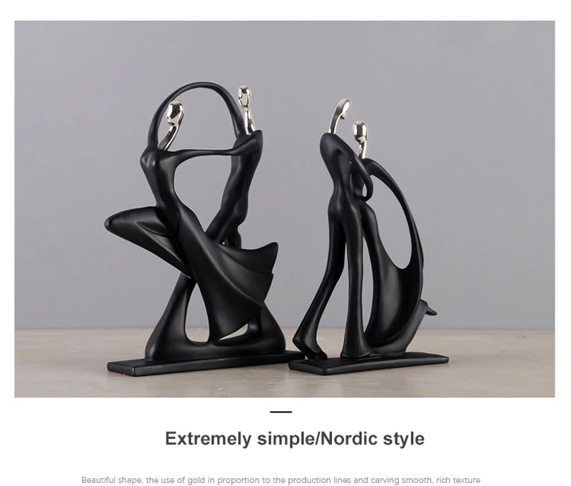 Nordic Art Dancing Couple Resin Figure
