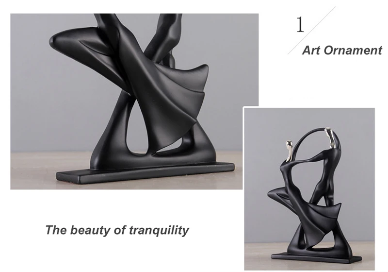 Nordic Art Dancing Couple Resin Figure