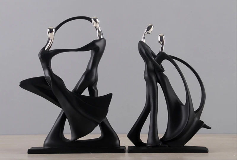 Nordic Art Dancing Couple Resin Figure
