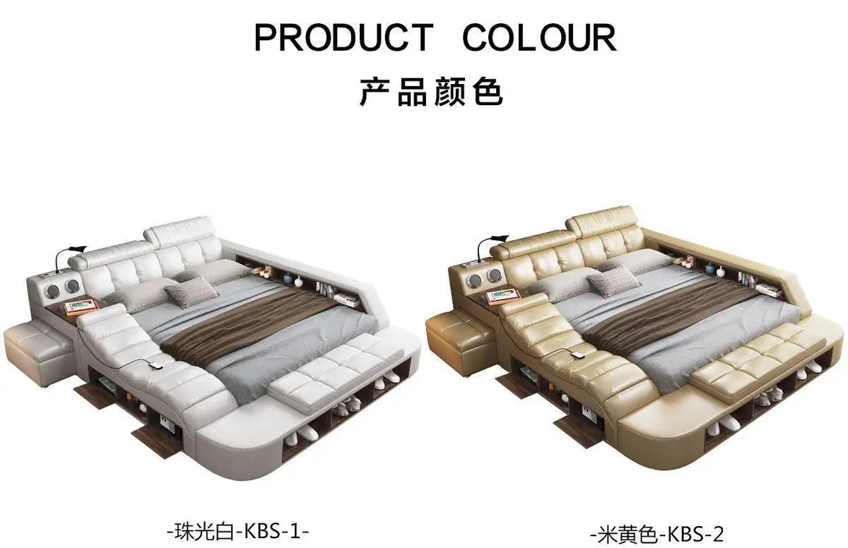 Nordic Style Double Bed Cheap Headrest Storage Full Size Double Bed Floor Massage Sleeping Letto Multifunzione Bedroom Furniture Nordic Style Double Bed Cheap Headrest Storage Full Size Double Bed Floor Massage Sleeping Letto Multifunzione Bedroom Furniture