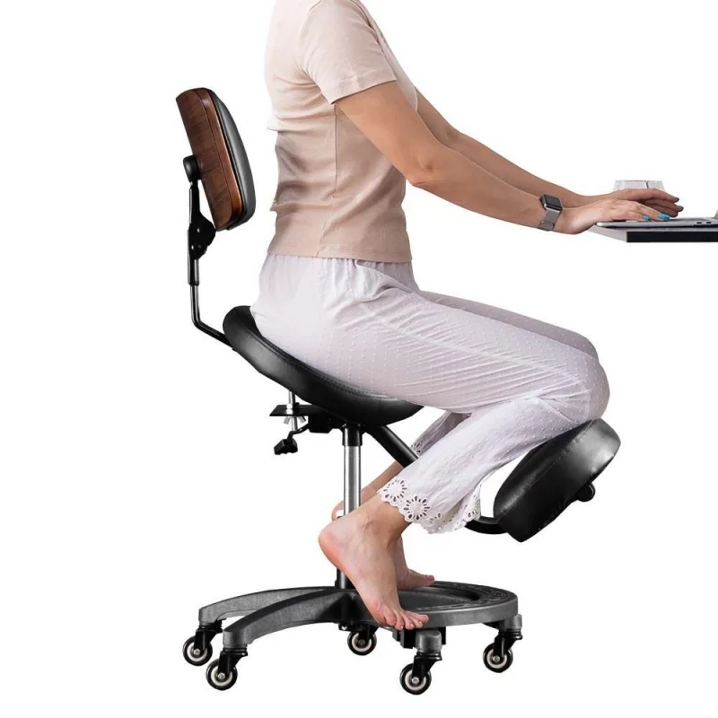 Office Ergonomic Saddle Stool Kneeling Chair With Back Support MODERN FURNITURES Office Ergonomic Saddle Stool Kneeling Chair With Back Support MODERN FURNITURES