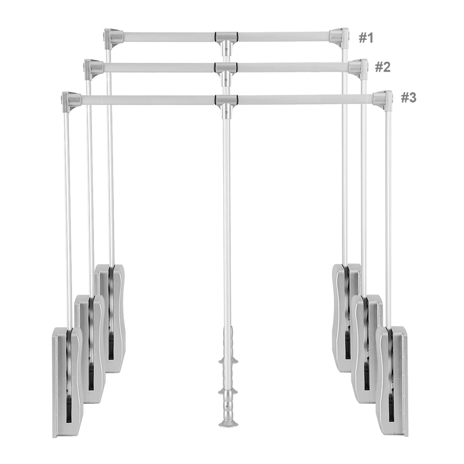 /Pull Down Adjustable Width Wardrobe Clothes Hanging Rail Soft Return Space Saving Adjustable Wardrobe Rail Wardrobe Rail /Pull Down Adjustable Width Wardrobe Clothes Hanging Rail Soft Return Space Saving Adjustable Wardrobe Rail Wardrobe Rail
