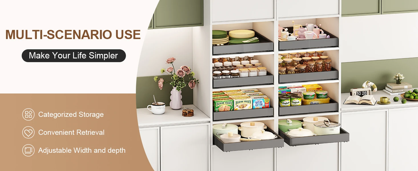 Pull Out Tray Organizer Kitchen Storage Rack Cabinet Expandable Under Sink Spice Boxes Silent Slide Drawer Style Bowl Dish Shelf Pull Out Tray Organizer Kitchen Storage Rack Cabinet Expandable Under Sink Spice Boxes Silent Slide Drawer Style Bowl Dish Shelf