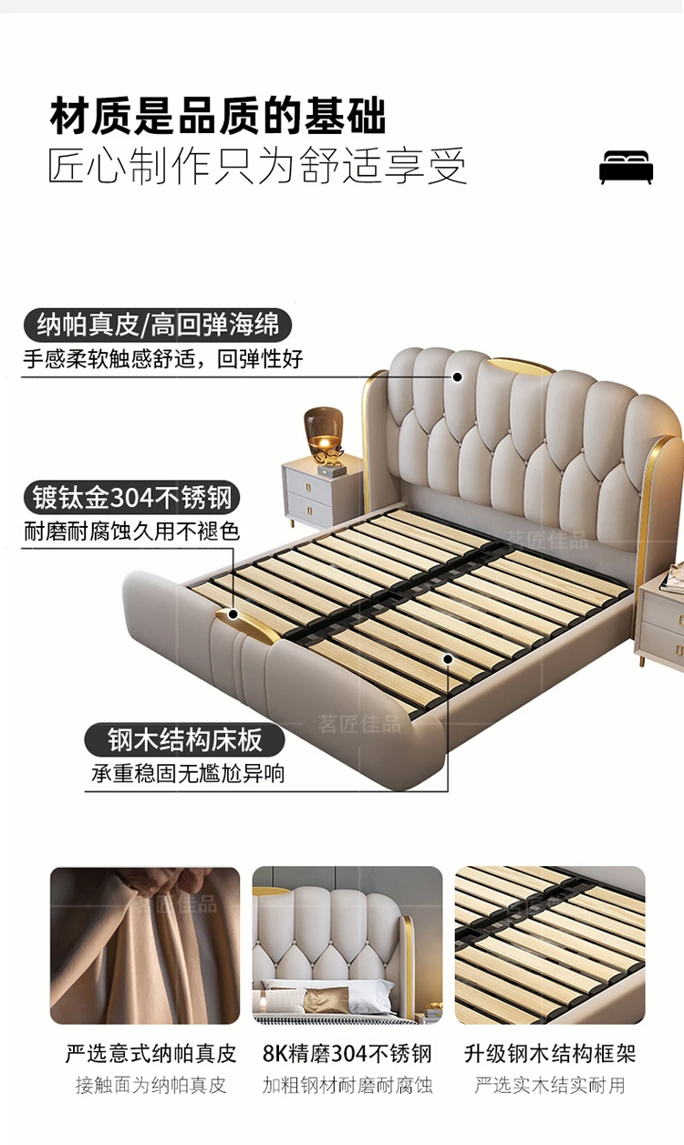 Queen Size Bedroom Bed Storage Organiser Multifunctional Double Bed Modern Luxury somieres y marcos de camahome Furniture Queen Size Bedroom Bed Storage Organiser Multifunctional Double Bed Modern Luxury somieres y marcos de camahome Furniture