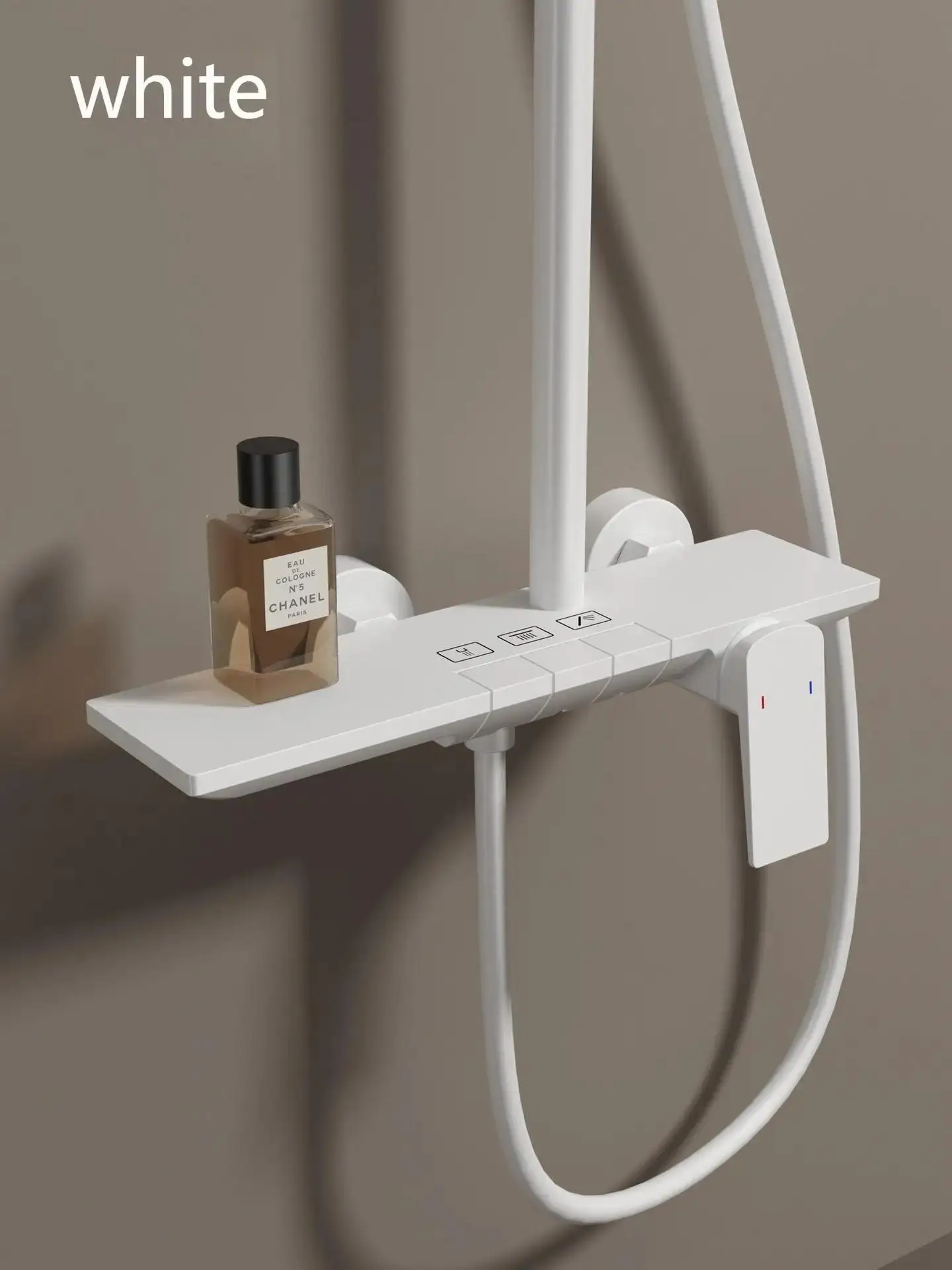 Rose Gold Bathroom Shower Set Hot Cold Mixer Bath Shower Faucet Set Bathtub Wall Mount Round SPA Rainfall Luxury Shower Tap Set
