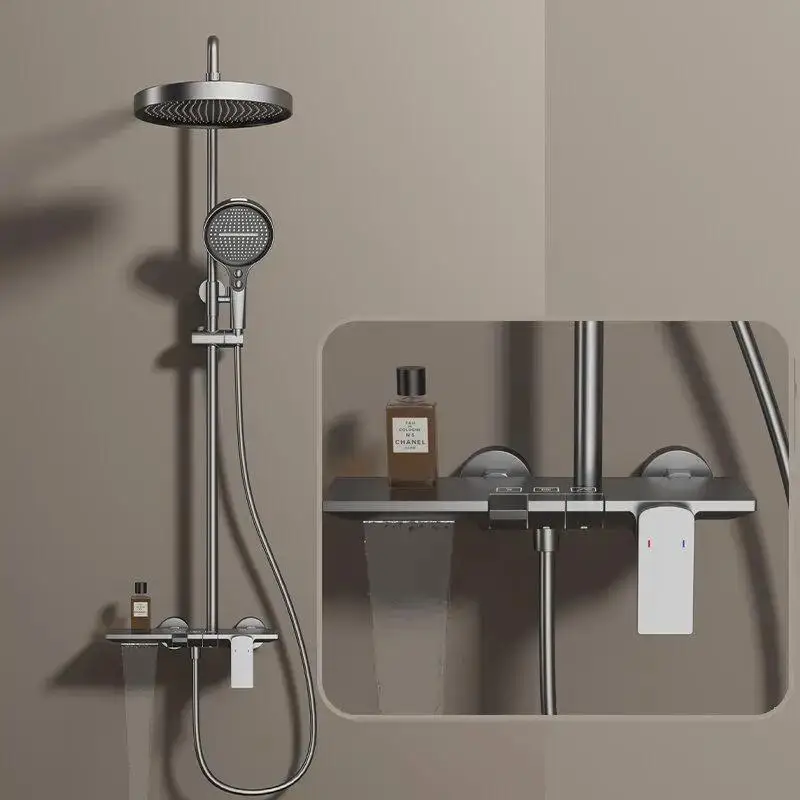Rose Gold Bathroom Shower Set Hot Cold Mixer Bath Shower Faucet Set Bathtub Wall Mount Round SPA Rainfall Luxury Shower Tap Set Rose Gold Bathroom Shower Set Hot Cold Mixer Bath Shower Faucet Set Bathtub Wall Mount Round SPA Rainfall Luxury Shower Tap Set