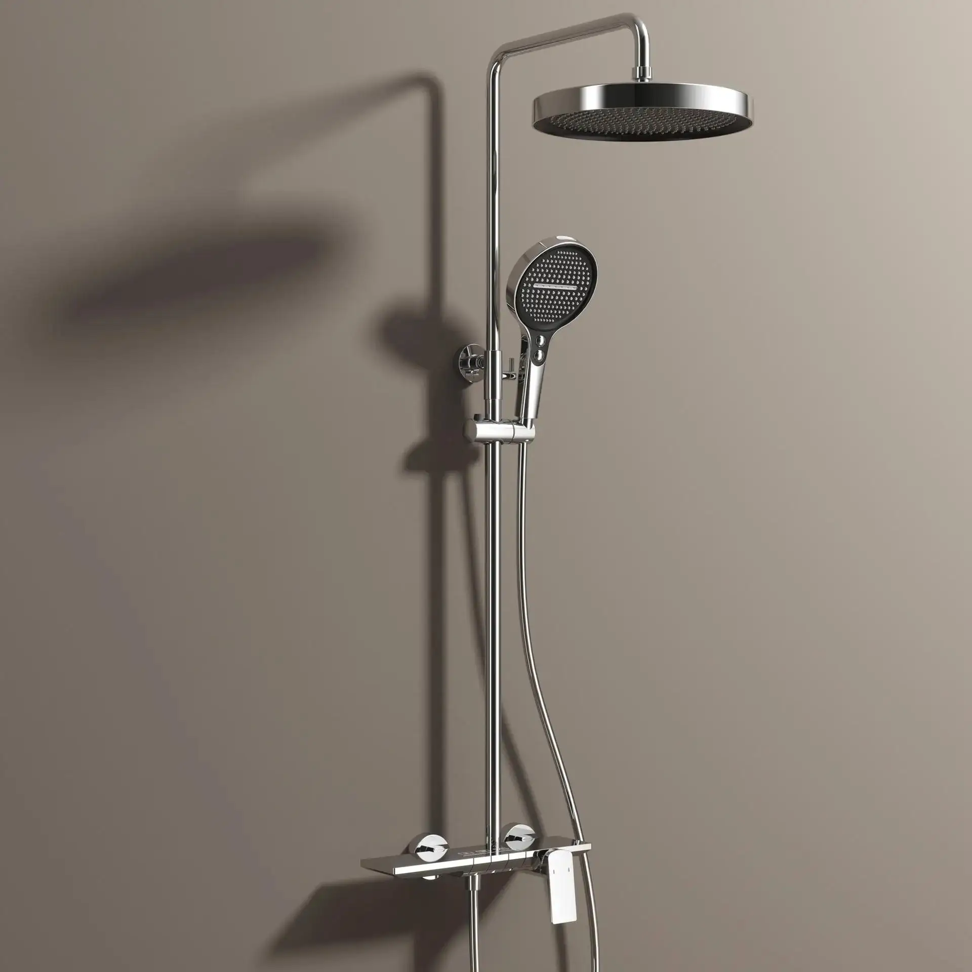 Rose Gold Bathroom Shower Set Hot Cold Mixer Bath Shower Faucet Set Bathtub Wall Mount Round SPA Rainfall Luxury Shower Tap Set