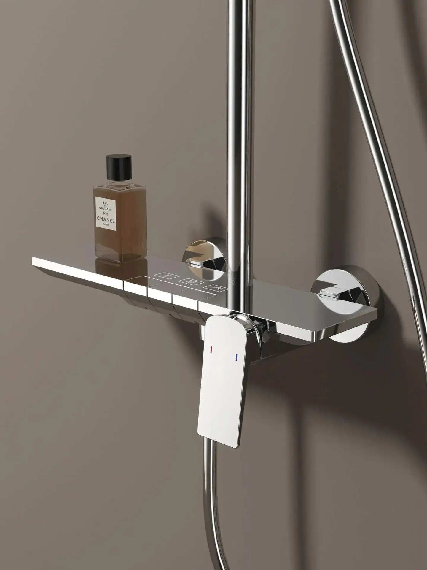 Rose Gold Bathroom Shower Set Hot Cold Mixer Bath Shower Faucet Set Bathtub Wall Mount Round SPA Rainfall Luxury Shower Tap Set
