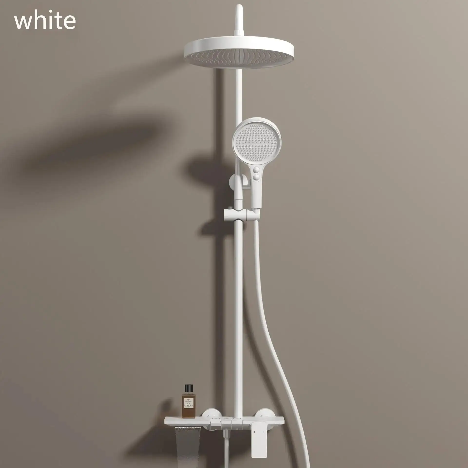 Rose Gold Bathroom Shower Set Hot Cold Mixer Bath Shower Faucet Set Bathtub Wall Mount Round SPA Rainfall Luxury Shower Tap Set