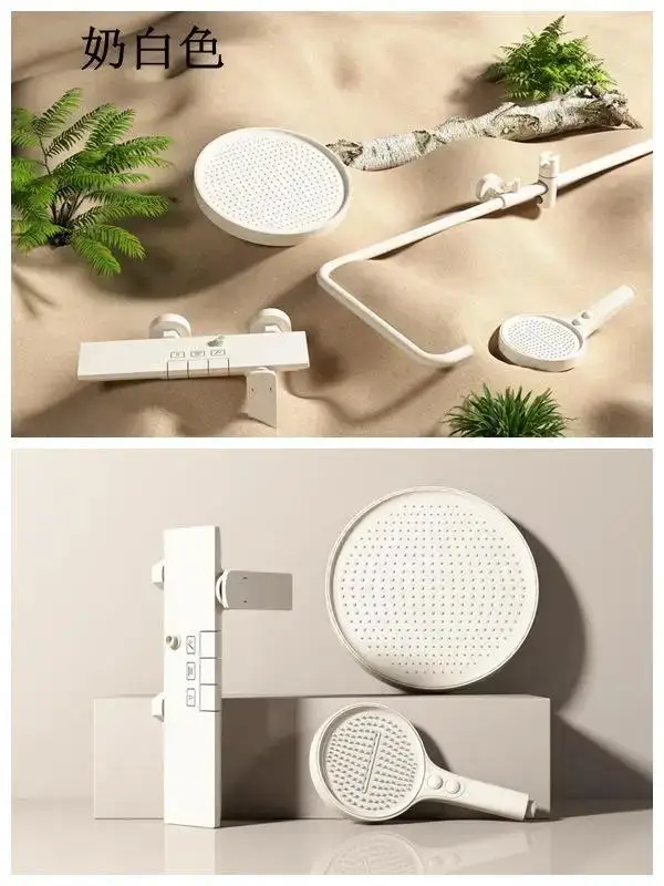 Rose Gold Bathroom Shower Set Hot Cold Mixer Bath Shower Faucet Set Bathtub Wall Mount Round SPA Rainfall Luxury Shower Tap Set