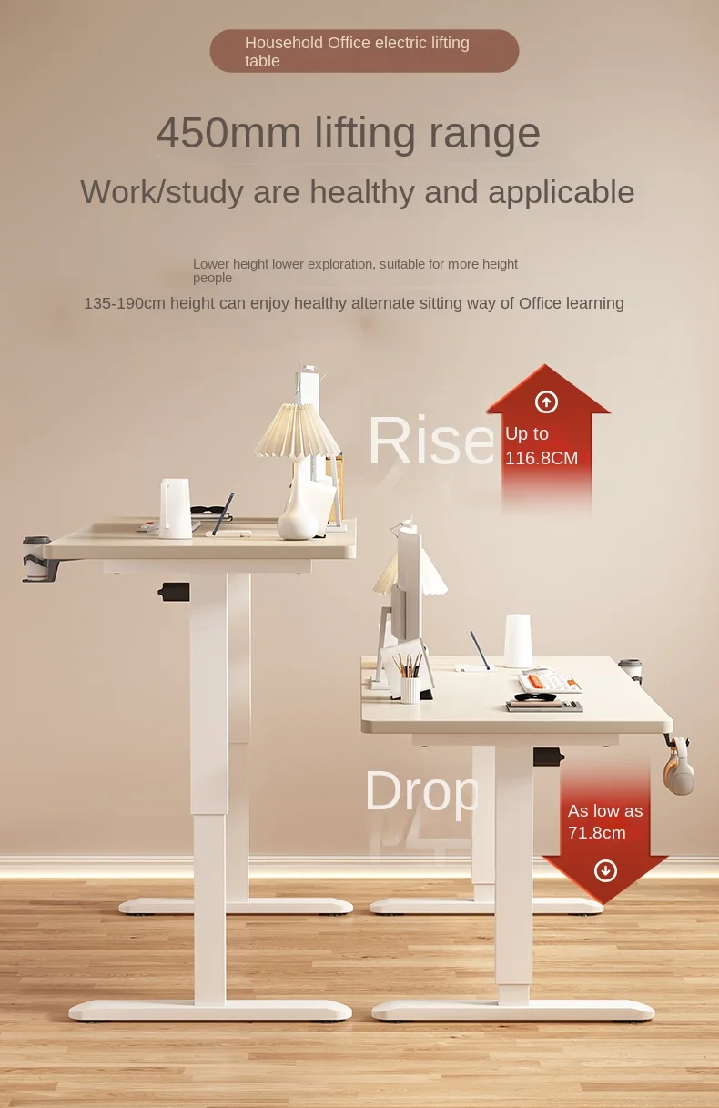 Single Motor Smart Electric Lift Computer Table